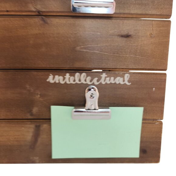Wood Wall Hanging Organizer Clipboard Sign Spiritual Social Physical Intellectua - Picture 6 of 12